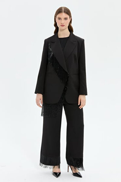 MÜSEMMA Büyük Beden Püskül Ve Pul Detaylı Asil Takım