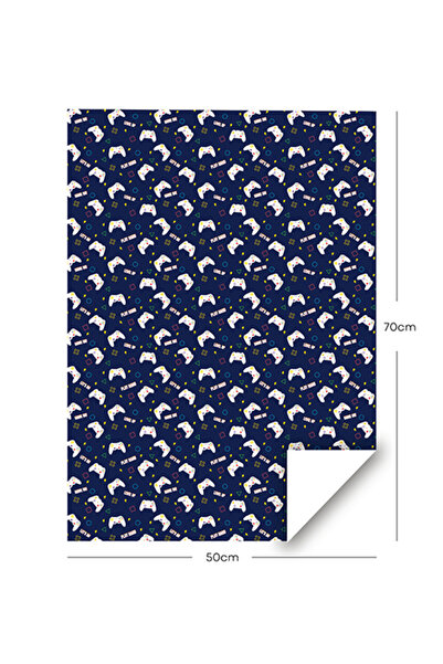 Share the Love Gamer theme Wrapping Paper, Blue