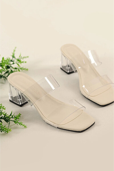 Firibu Transparent Heeled Slippers Shoes with Transparent Straps Campaign