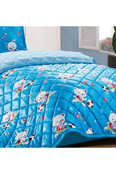 Generic Kids 3 Piece Winter Sherpa Comforter Set Single Size 150x200Cm Multicolor