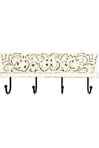 Souq DESIGNS حامل مفاتيح خشبي للحائط – حامل خطاف مزخرف، حامل مفاتيح، حامل مفا...