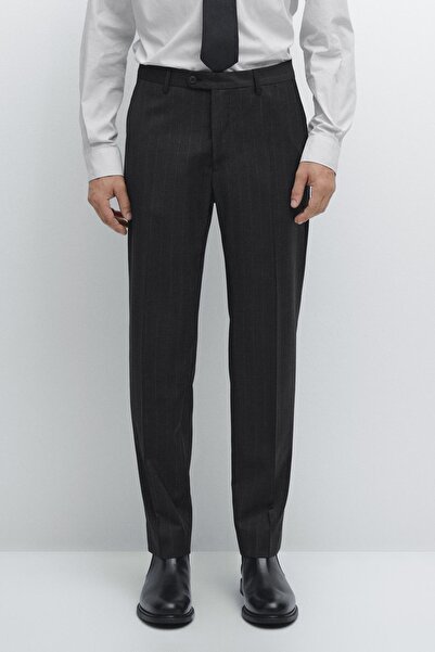Massimo Dutti Pinstriped suit trousers
