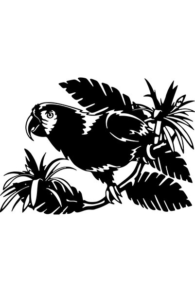 OEM Decor perete Papagal HH789 din lemn - 29 L x 20 H (cm)