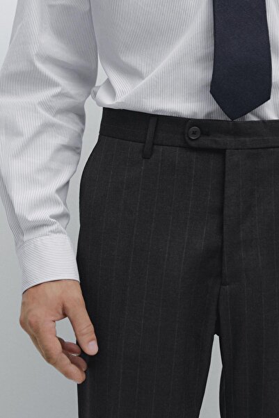 Massimo Dutti Pinstriped suit trousers