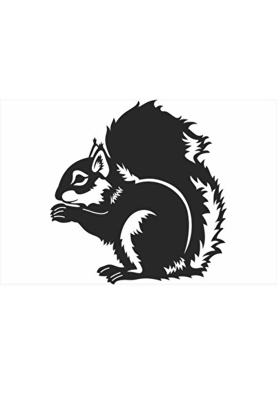 OEM Decor perete Personalizabil Veverita HHH197 din lemn - 36 L x 38 H (cm)