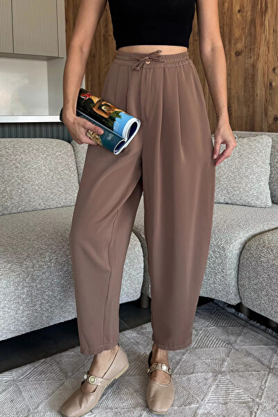 julude Biscuit Waist Elastic Comfortable Fabric Pants