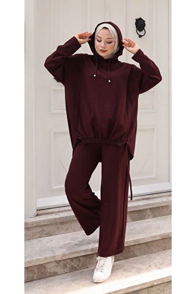 ECESSAMODAM طقم رياضي فضفاض من قماش المودال للحجاب