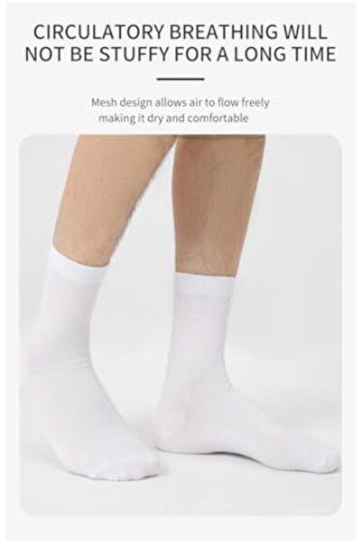 Generic Men's 100% Cotton Socks by Al Thuraya - Breathable, Odor-Resistant, Soft and Durable - 6 Pairs in Gi