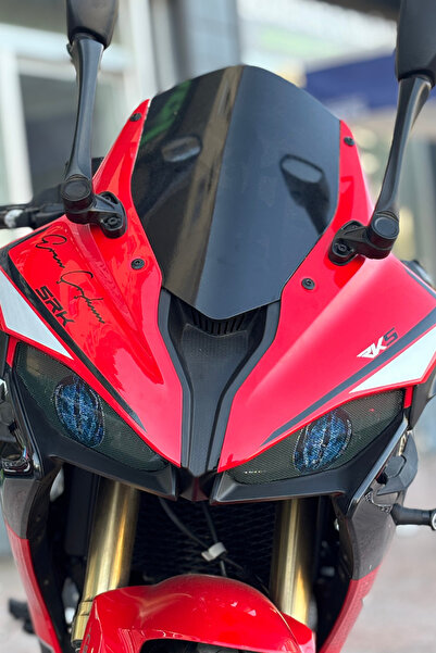 Banxtre ملصق علوي للمصباح الأمامي لـ RKS SRK125 مع فتحات لا تعيق الإضاءة (يمي...