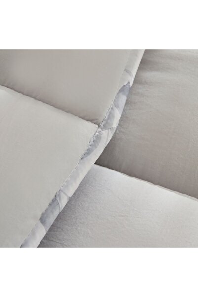 Karaca Leaf Graues Einzel Comforter Set 155x220+50x70