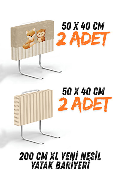 vevons Yatak Bariyeri 200 cm XL Portatif kullanım Alüminyum Gövde