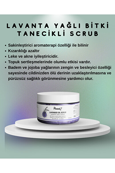 Homm Bitkisel Lavanta yağlı bitki tanecikli scrub