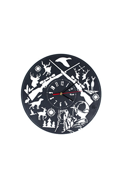 OEM Ceas Decorativ Personalizabil HandyHands din lemn HH264 Vanatoare - 38 L x 38 H (cm)