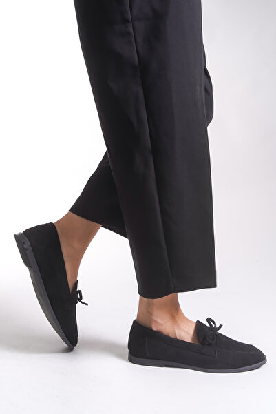 Riccon Women's Ballet Flats 001295Babet Black Suede