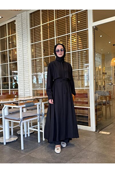 NS Moda Tesettür Ayça Set Black-Model 543