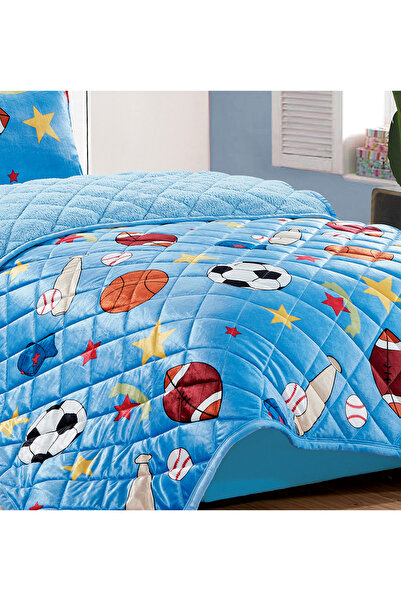 Generic Kids 3 Piece Winter Sherpa Comforter Set Single Size 150x200Cm Multicolor