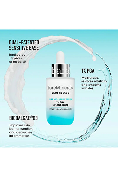 BareMinerals Ser facial hidratant cu efect de elasticitate, SKIN RESCUE PURE MOISTURE SERUM, 30 ml