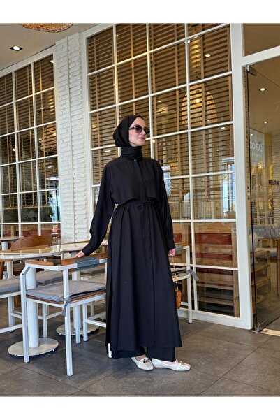 NS Moda Tesettür Ayça Set Black-Model 543