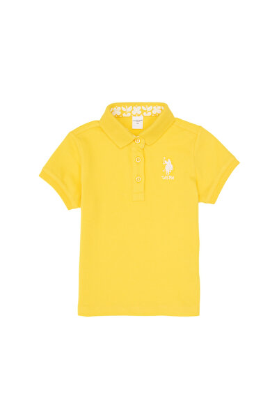 U.S. Polo Assn. Kız Bebek Sarı Polo Yaka Basic Tişört 50288990-VR044