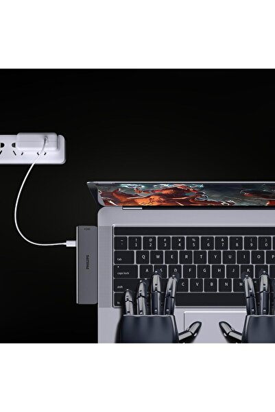 Philips MacBook için Type-C Çoklu Dönüştürücü Hub USB 3.0 SWR1604C