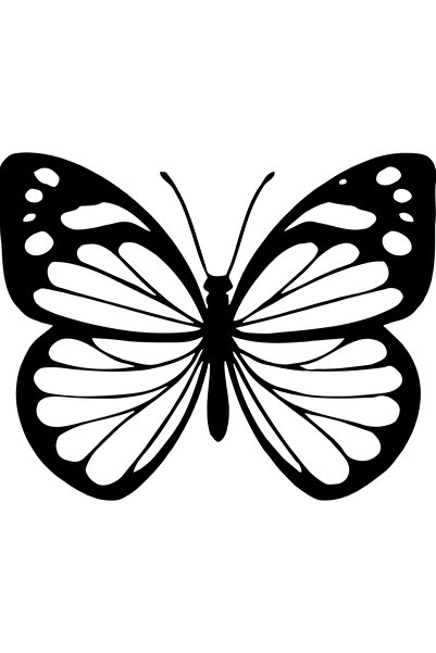 OEM Decor perete Fluture HH759 din lemn - 47 L x 37 H (cm)