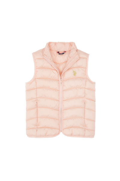 U.S. Polo Assn. Girl's Light Pink Quilted Puffer Vest 50313149-Vr078