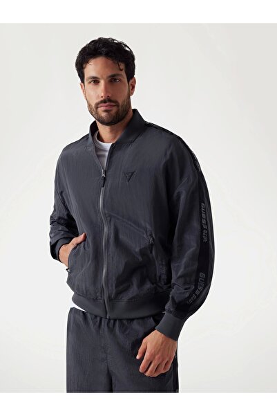 Guess Guerino Erkek Siyah Aktif Sweatshirt Z5YQ16WGAC0-G9N2