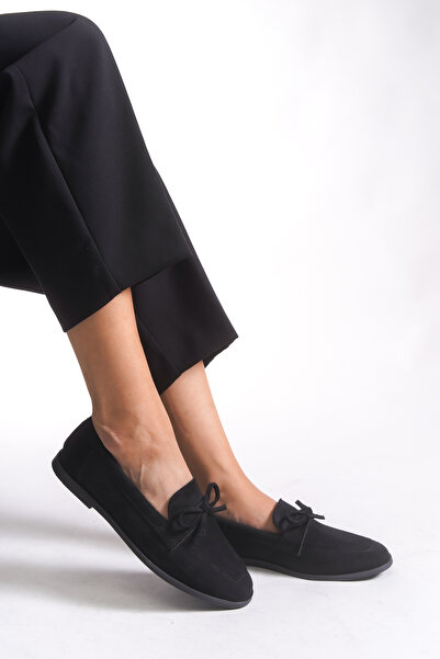 Riccon Women's Ballet Flats 001295Babet Black Suede