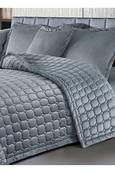 Generic طقم لحاف مخملي ناعم، طقم سرير ناعم مكون من 6 قطع، مقاس كينج 220×240 سم