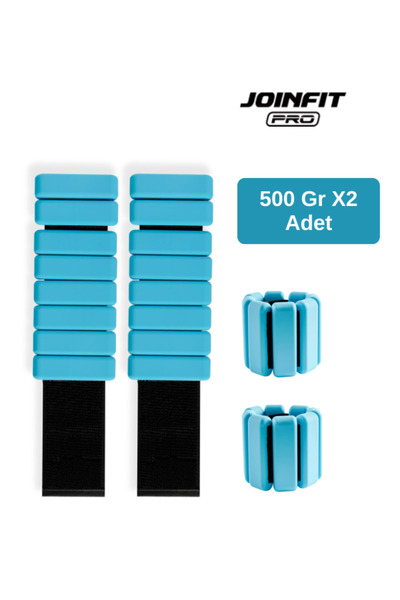 JOINFIT Pro Hand and Ankle Weight Blue 500 Gr X 2 Pieces |   Adjustable Sports and Fitness Equipment