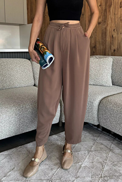 julude Biscuit Waist Elastic Comfortable Fabric Pants