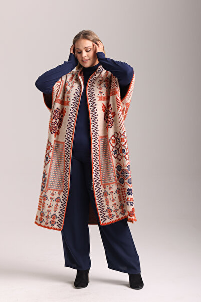 TOSIDRA TRİKO Triko Desenli panço 3042