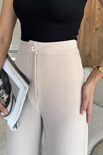 Zehra Gül Taş Kadın Bol Paça Kumaş Pantolon