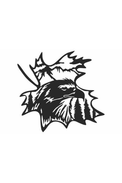 OEM Decor perete Personalizabil Vultur in Frunza HHH316 din lemn - 41 L x 38 ...