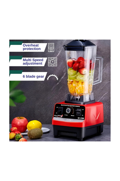 Generic 4500W Heavy Duty Commercial Blender 2-in-1 Juicer & Mixer with 2 Jars, Stainless Steel Blades