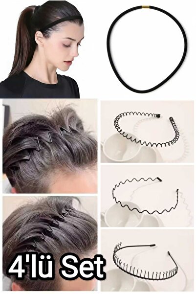 Eva&Rose 4 Adet Metal Taç Kadın Erkek Sporcu Tacı Siyah Metal Taç Unisex siya...