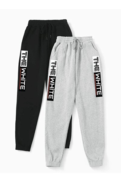 THE WHITE Παιδικό Σετ Φόρμας 2 τεμαχίων Μαύρο Γκρι