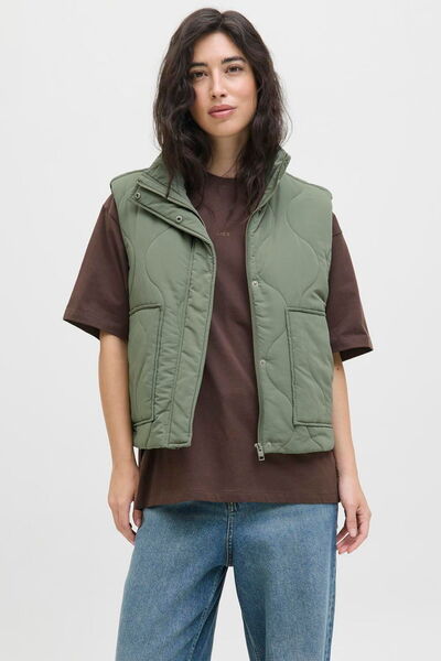 Jack & Jones Women's Stand Collar Quilted Vest - Serena
