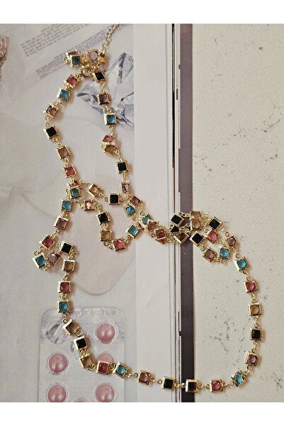 SİBEL AKSESUAR RENKLİ Y KOLYE BEL ZİNCİRİ VİP