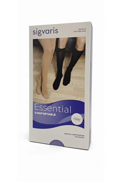 Sigvaris Comfortable DİZÜSTÜ BURNU KAPALI SİYAH RENK ORTA BASINÇ ÇORABI