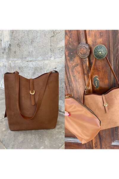 ZEYZEYBUTİK JULİA SÜET YAVRULU TABA ÇANTA