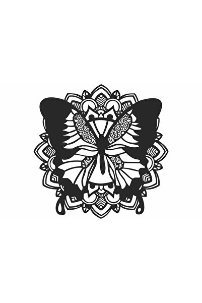 OEM Decor perete Personalizabil Fluture Mandala HHH79 din lemn - 38 L x 38 H ...