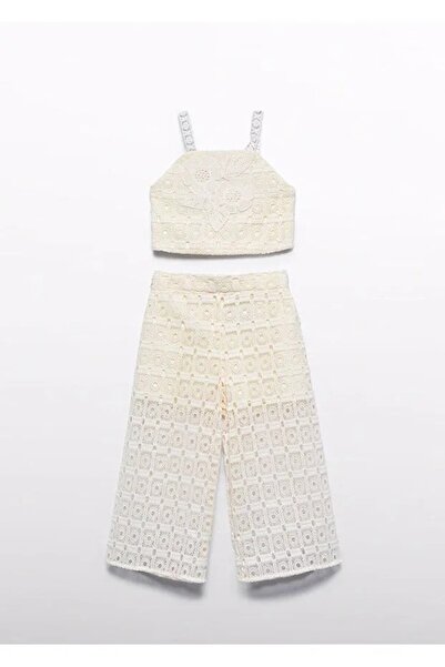 MAYORAL Abel&Lula Girls Summer Lace-Up Pants Blouse Set 5236