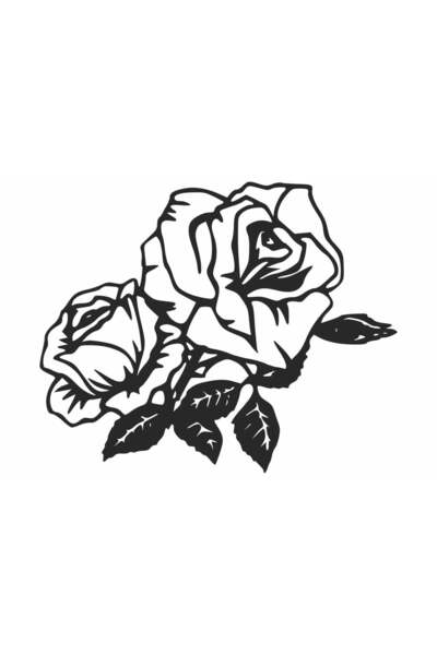 OEM Decor perete Personalizabil Trandafir HHH374 din lemn - 38 L x 31 H (cm)