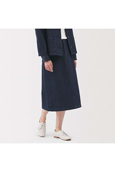Muji Kapok Blend Denim A-Line Skirt
