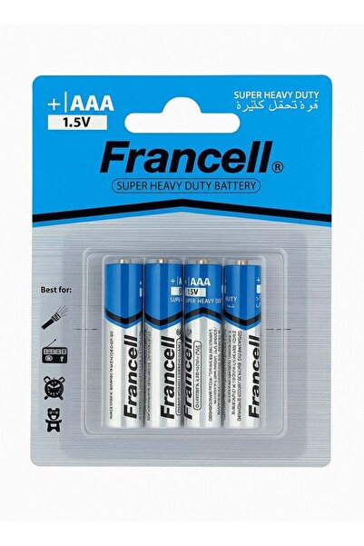FRANCELL بطاريات AAA فائقة التحمل 1.5 فولت - عبوة من 4 قطع