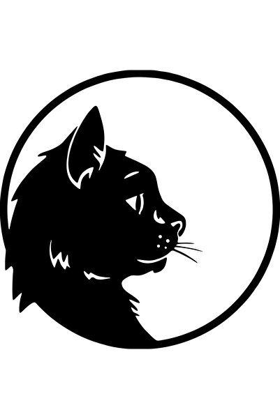 OEM Decor perete Pisica HH821 din lemn - 37 L x 37 H (cm)