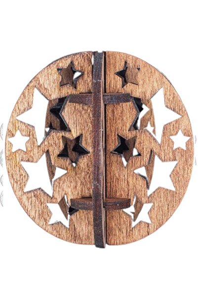 OEM Glob de Craciun 3D HH900 din Lemn Model Stelute