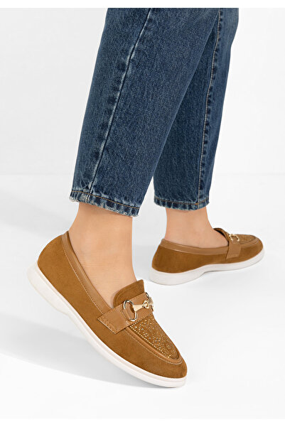 B T Shoes Camelové loafers mokasíny Adesa