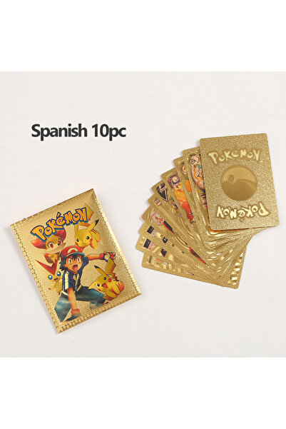 Choice3 بطاقات بوكيمون الذهبية الإسبانية، 10 قطع، بيكاتشو VMAX GX EX V، بطاقا...